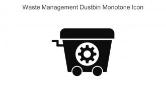 Waste Management Dustbin Monotone Icon In Powerpoint Pptx Png And Editable Eps Format