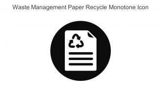 Waste Management Paper Recycle Monotone Icon In Powerpoint Pptx Png And Editable Eps Format