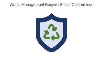 Waste Management Recycle Shield Colored Icon In Powerpoint Pptx Png And Editable Eps Format