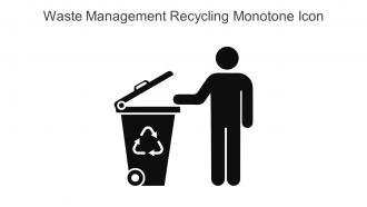 Waste Management Recycling Monotone Icon In Powerpoint Pptx Png And Editable Eps Format