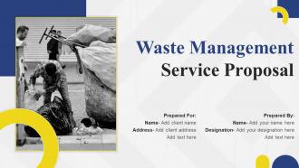 Waste Management Service Proposal Powerpoint Presentation Slides