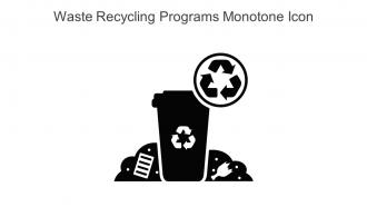 Waste Recycling Programs Monotone Icon In Powerpoint Pptx Png And Editable Eps Format