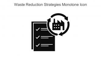 Waste Reduction Strategies Monotone Icon In Powerpoint Pptx Png And Editable Eps Format