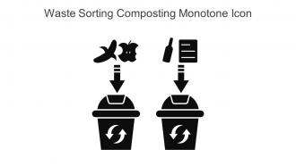 Waste Sorting Composting Monotone Icon In Powerpoint Pptx Png And Editable Eps Format