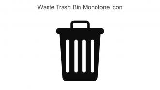 Waste Trash Bin Monotone Icon In Powerpoint Pptx Png And Editable Eps Format