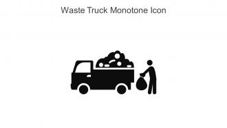 Waste Truck Monotone Icon In Powerpoint Pptx Png And Editable Eps Format