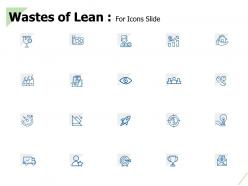 Wastes of lean for icons slide measurement ppt powerpoint presentation outline deck