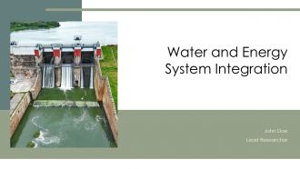 Water And Energy System Integration PPT Slides ACP