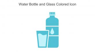 Water Bottle And Glass Colored Icon In Powerpoint Pptx Png And Editable Eps Format