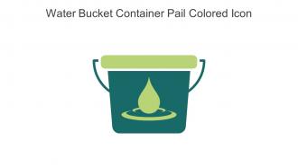 Water Bucket Container Pail Colored Icon In Powerpoint Pptx Png And Editable Eps Format