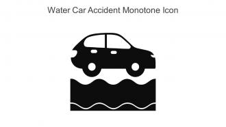 Water Car Accident Monotone Icon In Powerpoint Pptx Png And Editable Eps Format