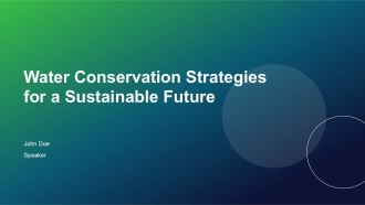 Water Conservation Strategies For A Sustainable Future PPT Demonstration ACP