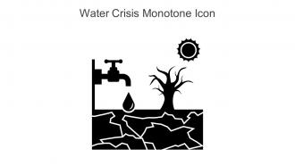 Water Crisis Monotone Icon In Powerpoint Pptx Png And Editable Eps Format