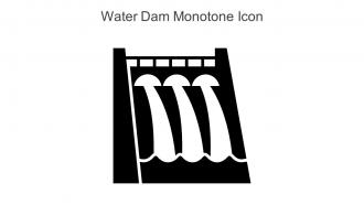 Water Dam Monotone Icon In Powerpoint Pptx Png And Editable Eps Format