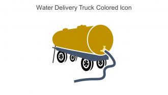 Water Delivery Truck Colored Icon In Powerpoint Pptx Png And Editable Eps Format