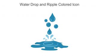 Water Drop And Ripple Colored Icon In Powerpoint Pptx Png And Editable Eps Format