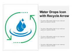 Water drops icon with recycle arrow
