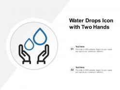 Water drops icon with two hands