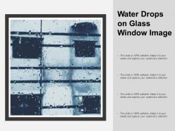 Water drops on glass window image