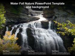 Water fall nature powerpoint template and background
