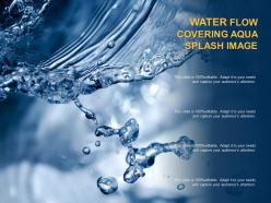 Water flow covering aqua splash image