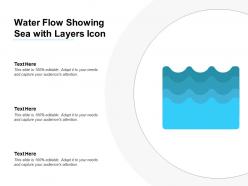 Water Flow Showing Sea With Layers Icon