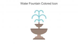 Water Fountain Colored Icon In Powerpoint Pptx Png And Editable Eps Format