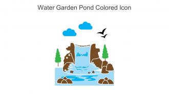 Water Garden Pond Colored Icon In Powerpoint Pptx Png And Editable Eps Format