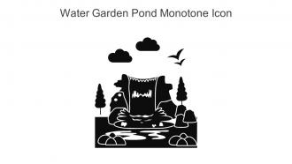 Water Garden Pond Monotone Icon In Powerpoint Pptx Png And Editable Eps Format