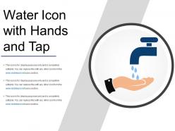 Water icon with hands and tap