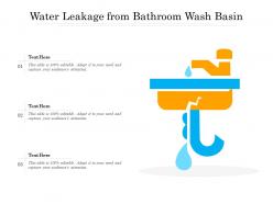 Water leakage from bathroom wash basin