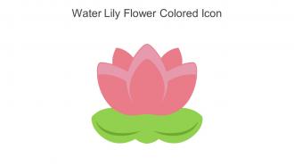 Water Lily Flower Colored Icon In Powerpoint Pptx Png And Editable Eps Format