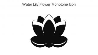 Water Lily Flower Monotone Icon In Powerpoint Pptx Png And Editable Eps Format