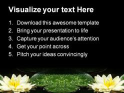 Water lily nature powerpoint templates and powerpoint backgrounds 0311