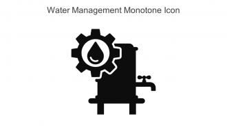 Water Management Monotone Icon In Powerpoint Pptx Png And Editable Eps Format