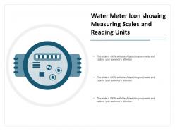 Water Meter Icon Showing Measuring Scales And Reading Units