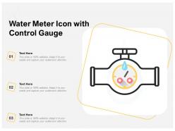 Water meter icon with control gauge