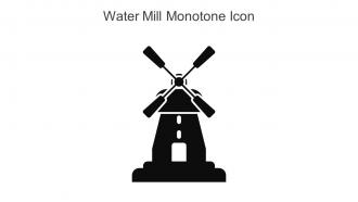Water Mill Monotone Icon In Powerpoint Pptx Png And Editable Eps Format