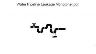 Water Pipeline Leakage Monotone Icon In Powerpoint Pptx Png And Editable Eps Format
