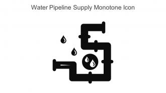 Water Pipeline Supply Monotone Icon In Powerpoint Pptx Png And Editable Eps Format