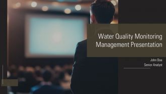 Water Quality Monitoring Management Presentation PPT Mockup AT
