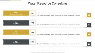 Water Resource Consulting In Powerpoint And Google Slides Cpb