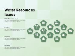 Water resources issues ppt powerpoint presentation inspiration graphics template