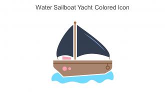 Water Sailboat Yacht Colored Icon In Powerpoint Pptx Png And Editable Eps Format