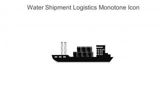 Water Shipment Logistics Monotone Icon In Powerpoint Pptx Png And Editable Eps Format