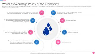 Water Stewardship Policy Of The Company Stakeholder Management Analysis