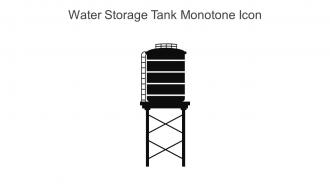 Water Storage Tank Monotone Icon In Powerpoint Pptx Png And Editable Eps Format