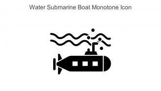 Water Submarine Boat Monotone Icon In Powerpoint Pptx Png And Editable Eps Format