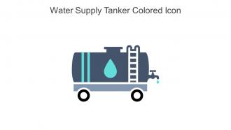 Water Supply Tanker Colored Icon In Powerpoint Pptx Png And Editable Eps Format
