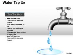 Water tap on off powerpoint presentation slides